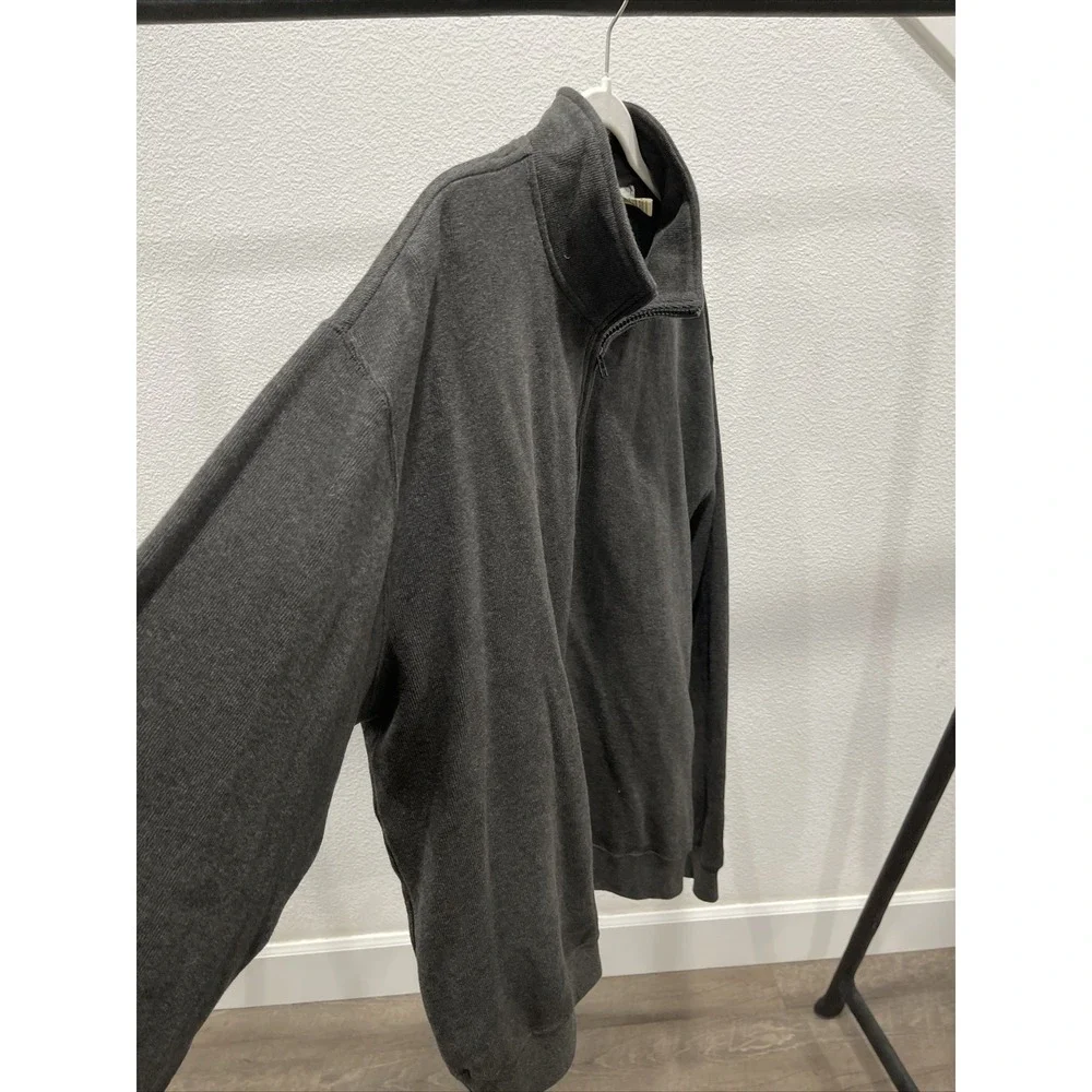 Men's Gray orvis quarter zip‎ pullover Sweater Size  Extra Large  Outdoor